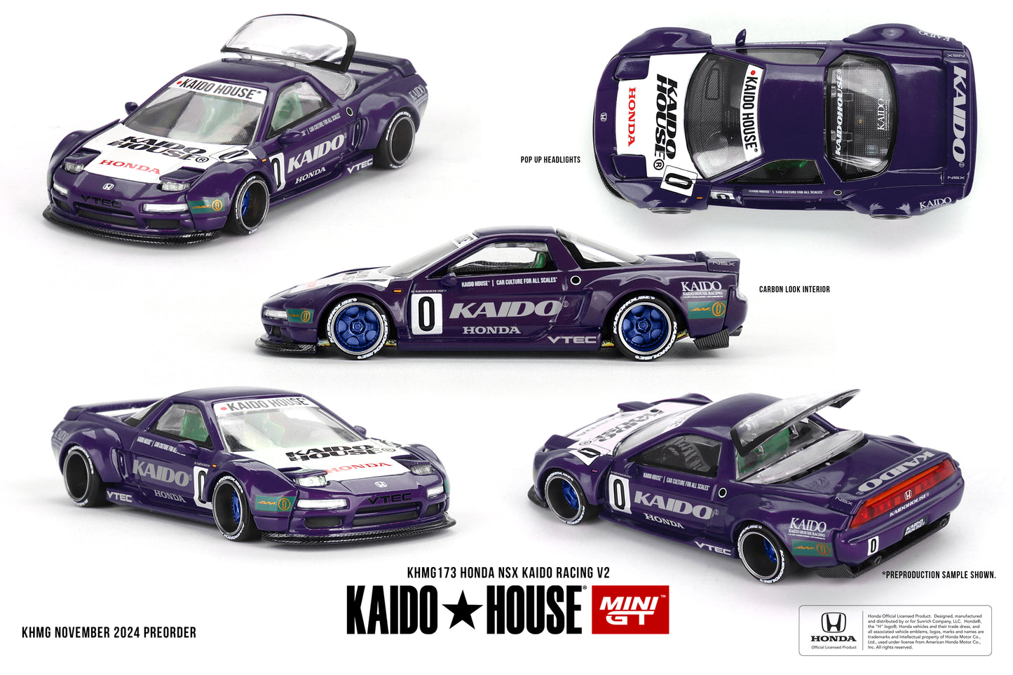 Kaido House KHMG173 Honda NSX Kaido Racing V2 Midnight Purple – 1:64 Diecast