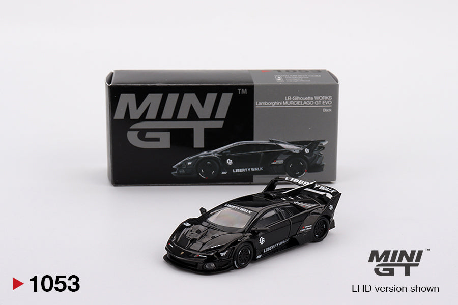 MINI GT #1053 Lamborghini LB-Silhouette WORKS Murciélago GT EVO Black – 1:64