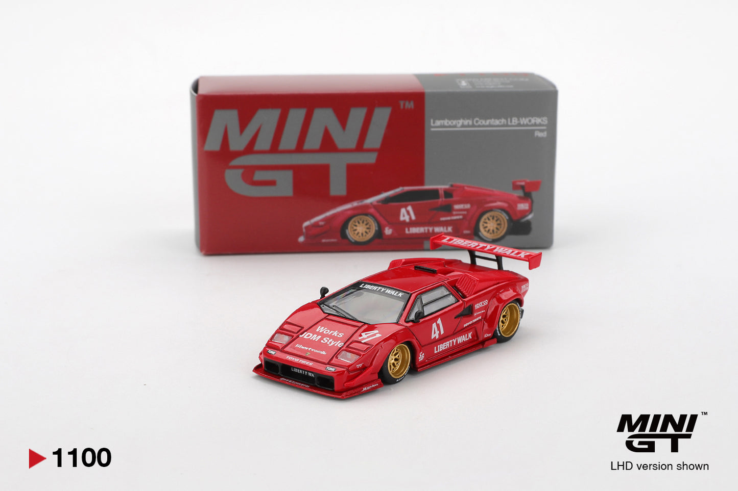 MINI GT #1100 Lamborghini Countach LB-WORKS Red – 1:64 Diecast