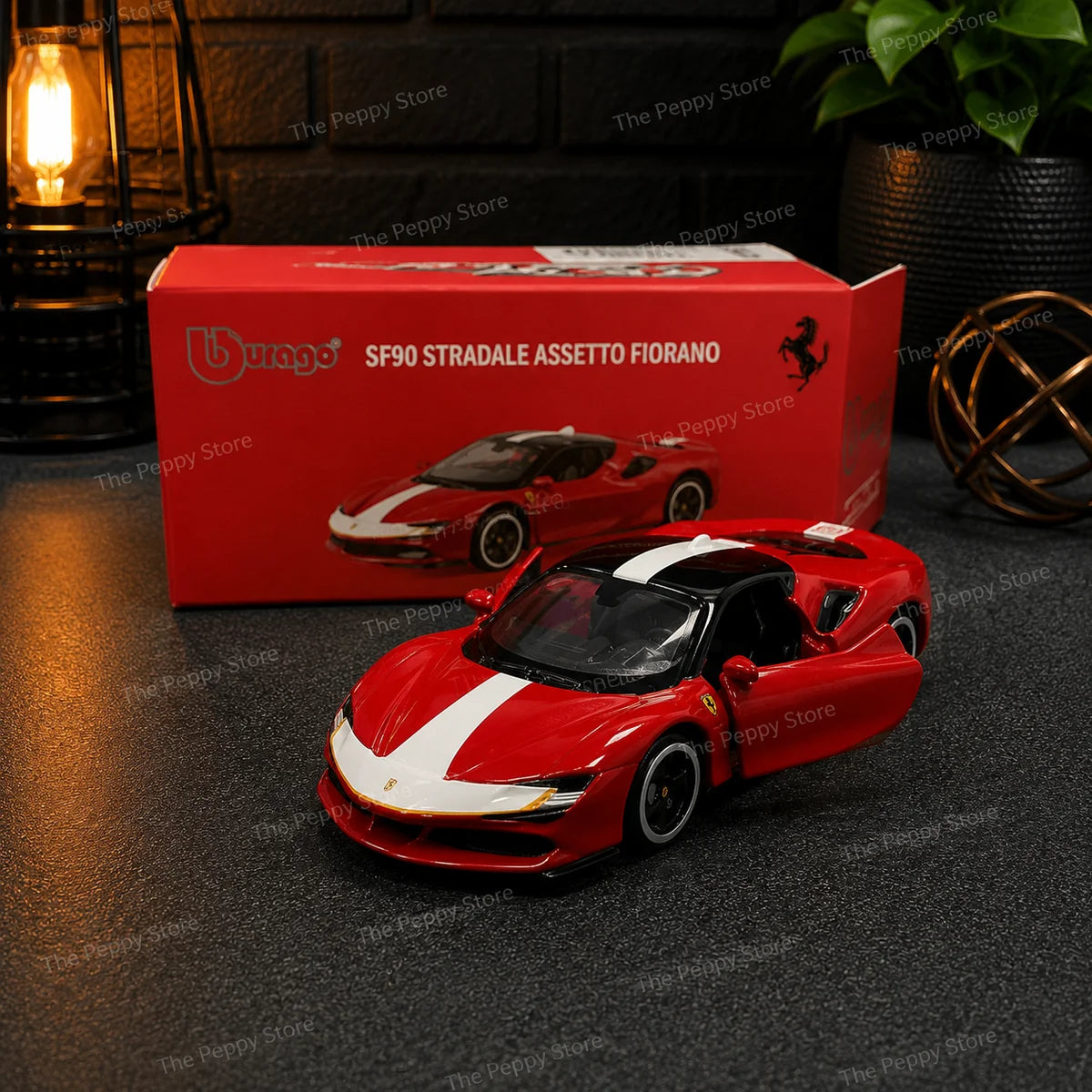 Bburago Ferrari SF90 Stradale Assetto Fiorano – 1:64 Diecast Model