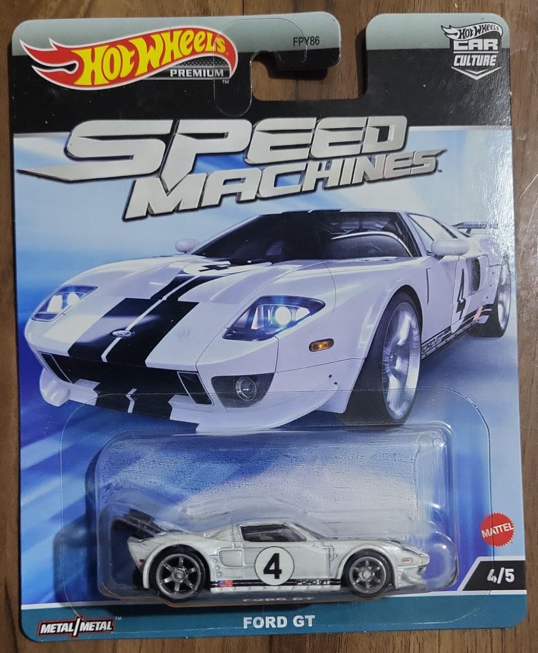Hot Wheels Speed Machines Ford GT – Premium | Real Riders | Metal/Metal