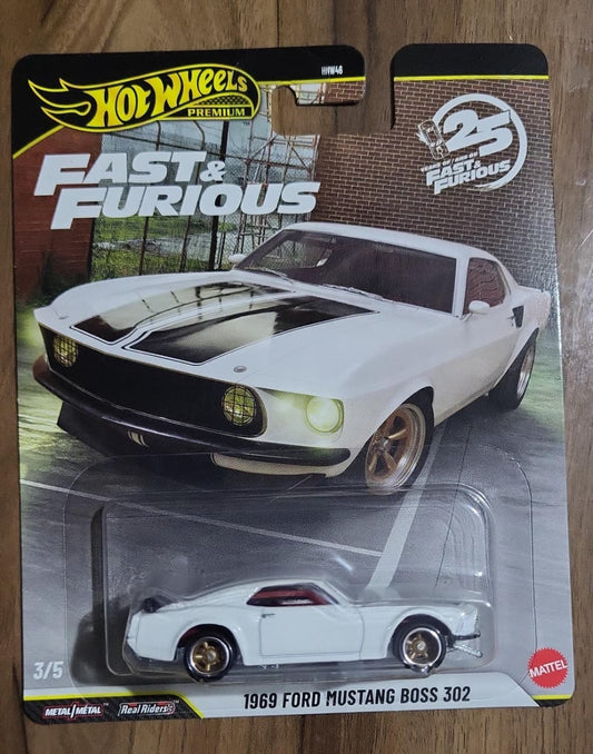 Hot Wheels Fast & Furious 1969 Ford Mustang Boss 302 – Premium | Real Riders | Metal/Metal
