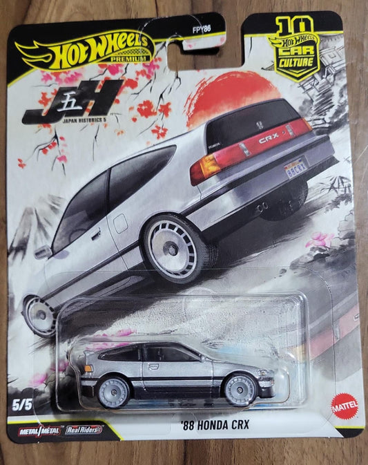 Hot Wheels Japan Historics 5 '88 Honda CRX – Premium | Real Riders | Metal/Metal