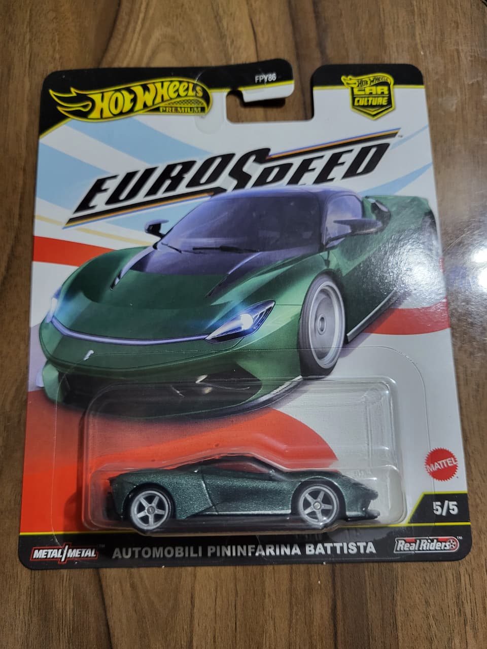 Hot Wheels EuroSpeed Automobili Pininfarina Battista – Premium | Real Riders | Metal/Metal