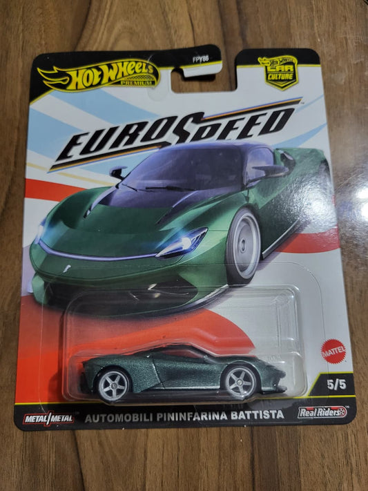 Hot Wheels EuroSpeed Automobili Pininfarina Battista – Premium | Real Riders | Metal/Metal