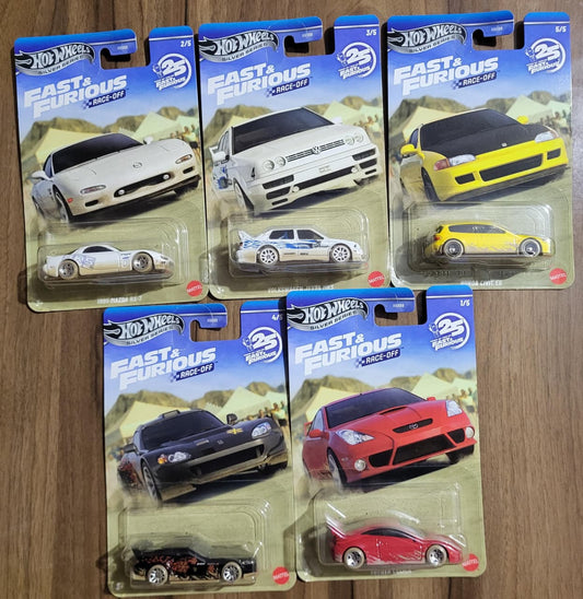 Hot Wheels Silver Series – Fast & Furious: Race-Off Complete Set (5 Cars)