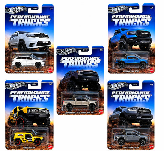 Hot Wheels Silver Series – Performance Trucks Complete Set (5 Cars) | Singles Available