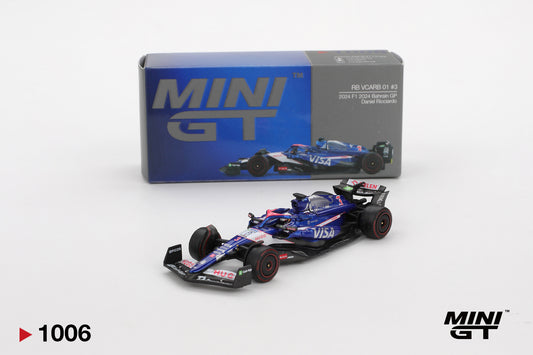 MINI GT #1006 Racing Bulls VCARB 01 #3 Daniel Ricciardo 2024 Bahrain GP – 1:64