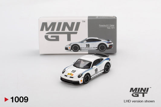 MINI GT #1009 Porsche 911 Dakar Rally 1974 White – 1:64 Diecast