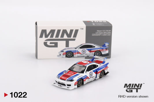 MINI GT #1022 Nissan LB-Super Silhouette S15 Silvia Garasidrift x LBWK – 1:64