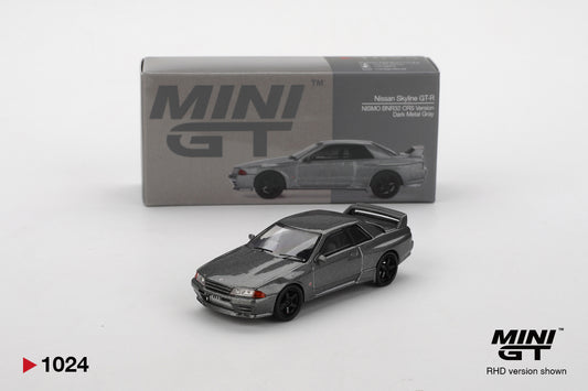 MINI GT #1024 Nissan Skyline GT-R NISMO BNR32 CRS Dark Metallic Gray 1:64