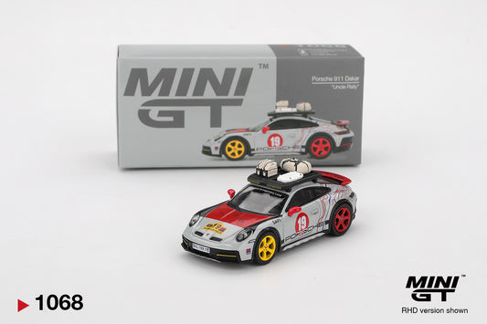 MINI GT #1068 Porsche 911 Dakar “Uncle Rally” #19 – 1:64 Diecast
