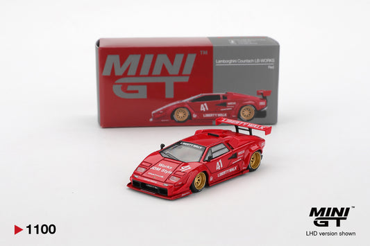 MINI GT #1100 Lamborghini Countach LB-WORKS Red – 1:64 Diecast