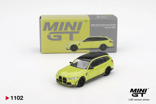 MINI GT #1102 BMW M3 M Performance Touring Sao Paulo Yellow (LHD) 1:64 Diecast