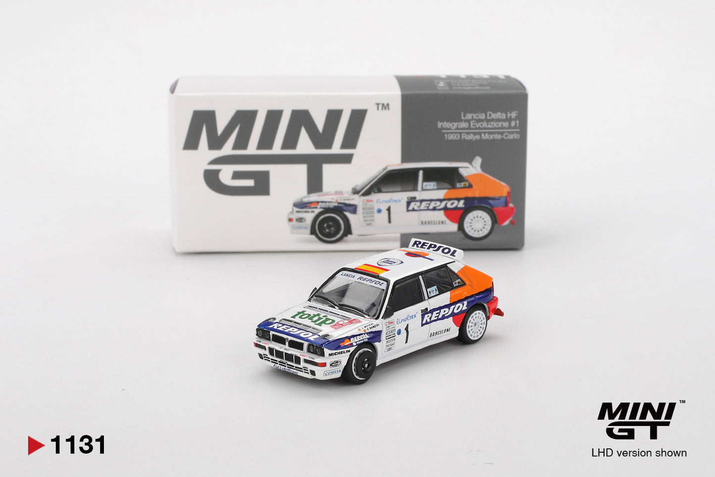 MINI GT #1131 Lancia Delta HF Integrale Evoluzione #1 1993 Rallye Monte-Carlo – 1:64