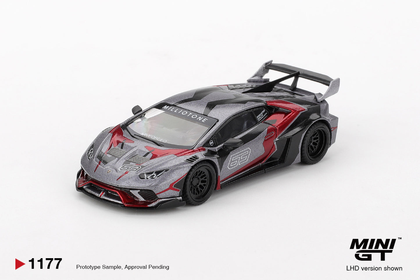 MINI GT #1177 LB★WORKS Lamborghini Huracán GT RONIN Grey – 1:64 Diecast  URL Handle