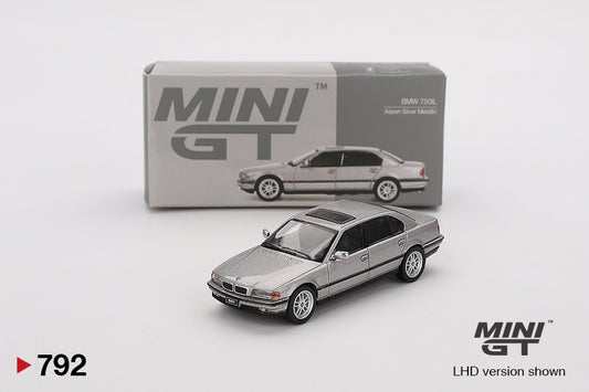 MINI GT #792 BMW 750iL Aspen Silver Metallic  1:64 Diecast