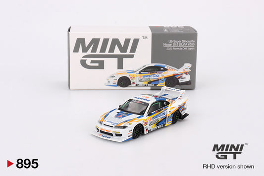 MINI GT #895 Nissan LB-Super Silhouette S15 Silvia #555 2023 Formula Drift Japan – 1:64