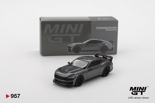 MINI GT #957 Ford Mustang Dark Horse 2024 Carbonized Gray  1:64 Diecast
