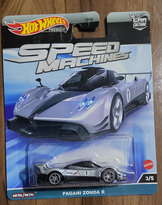 Hot Wheels Speed Machines Pagani Zonda R – Premium | Real Riders | Metal/Metal