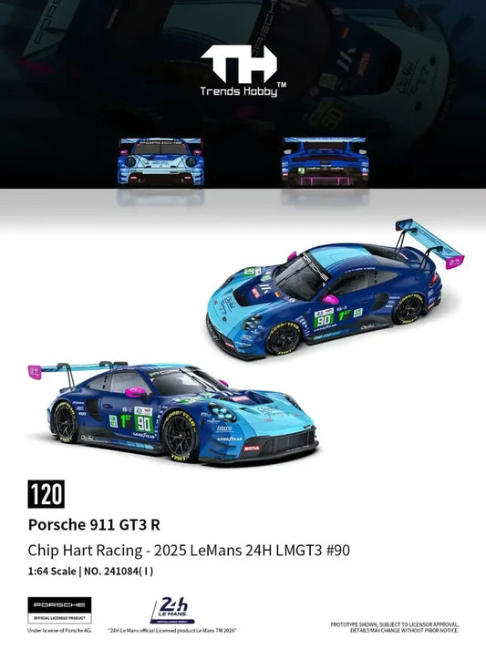 Trends Hobby Porsche 911 GT3 R Chip Hart – 1:64 Premium Diecast Model