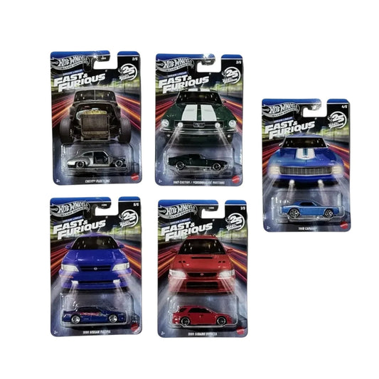 Hot Wheels Silver Series Fast & Furious Dream Lineup Complete Set (5 Cars)
