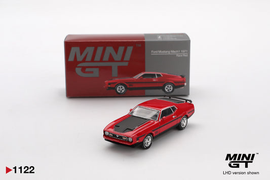 MINI GT #1122 Ford Mustang Mach 1 1971 Race Red – 1:64 Diecast