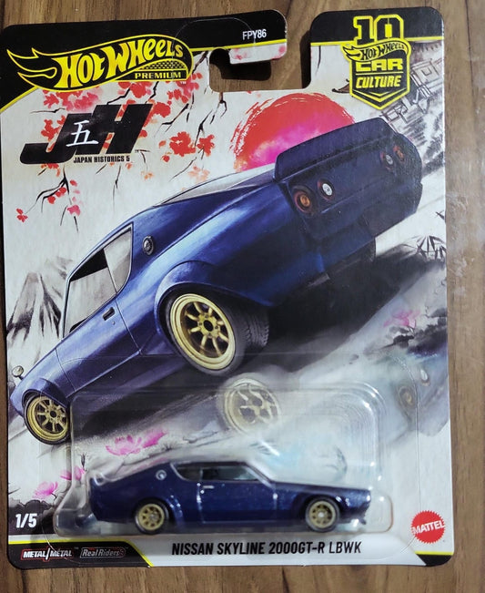 Hot Wheels Japan Historics 5 Nissan Skyline 2000GT-R LBWK – Premium | Real Riders | Metal/Metal