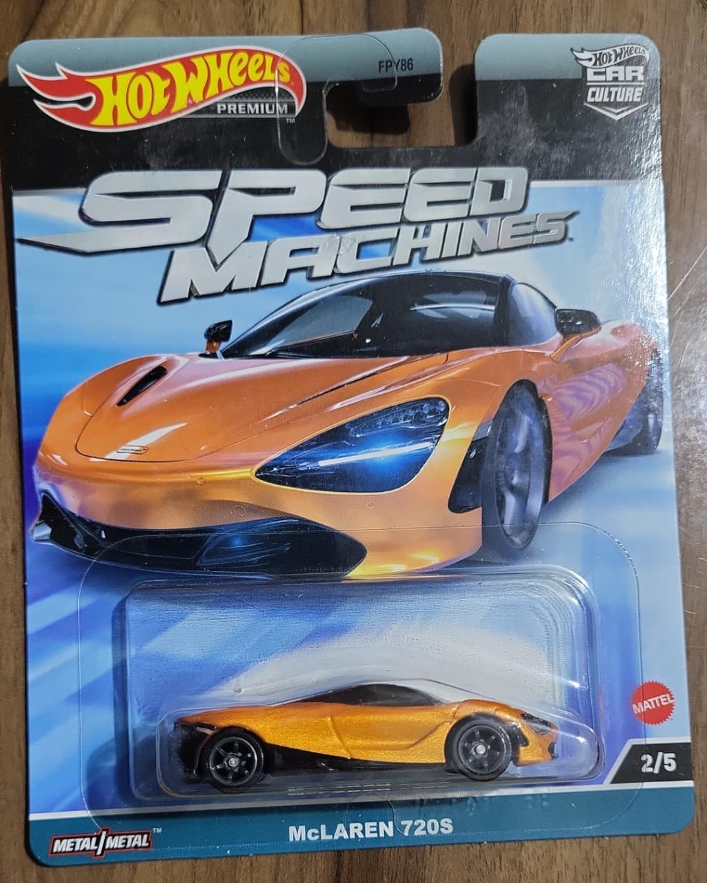 Hot Wheels Speed Machines McLaren 720S – Premium | Real Riders | Metal/Metal